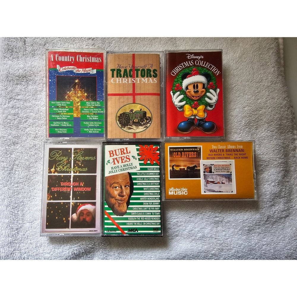 Christmas Cassette‎ Tapes Lot Vintage Holiday Music Country Disney Burl Ives